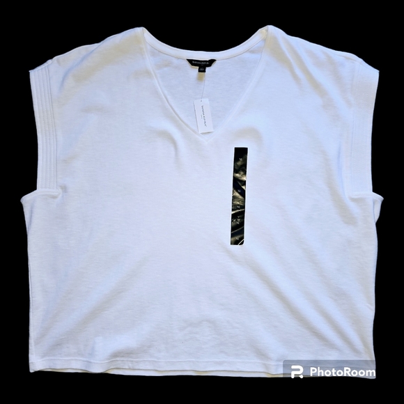 NWT Banana Republic Factory Trapunto Top White size XL - Picture 2 of 6